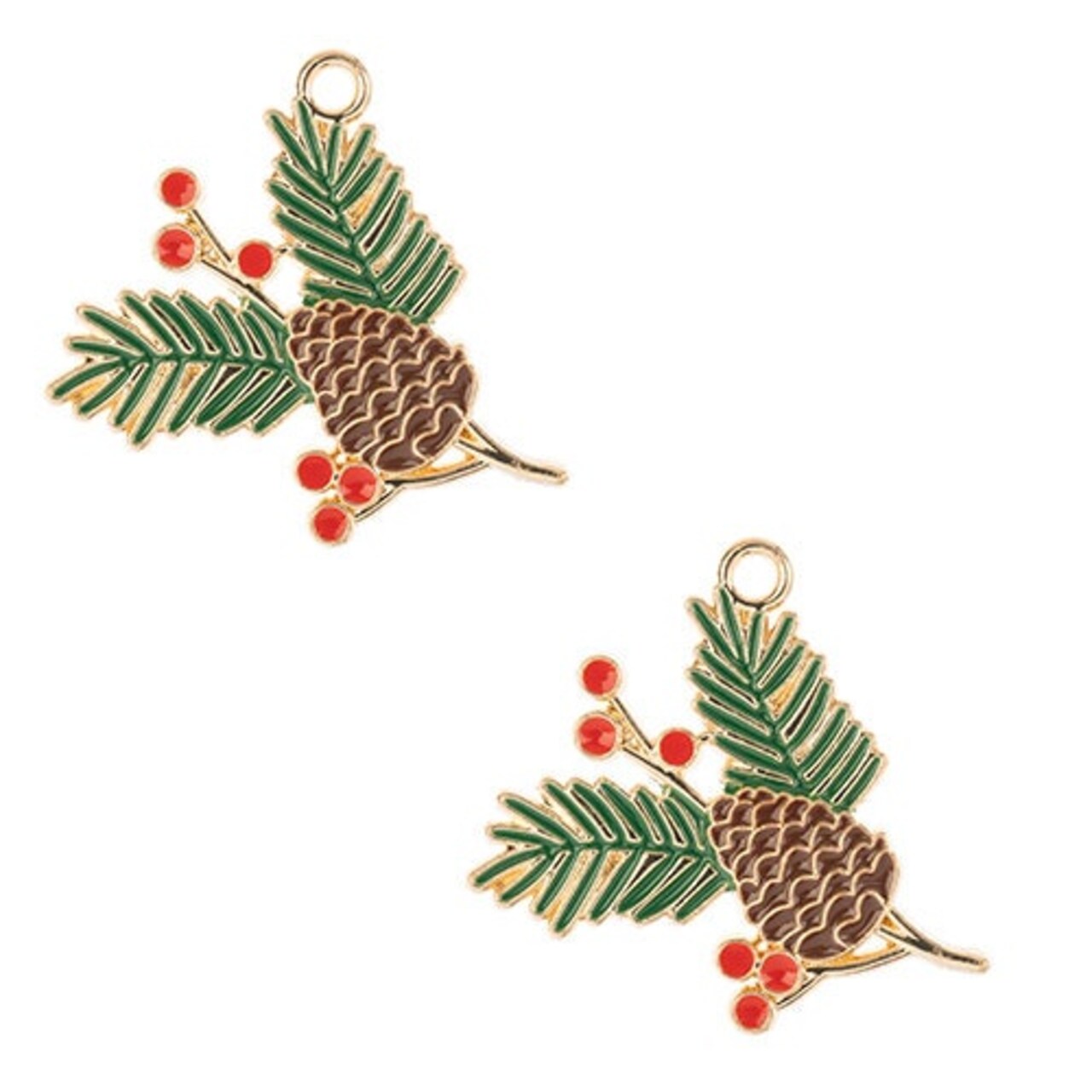 John Bead Sweet & Petite Holiday Christmas Mini Cute Charms, 2pcs